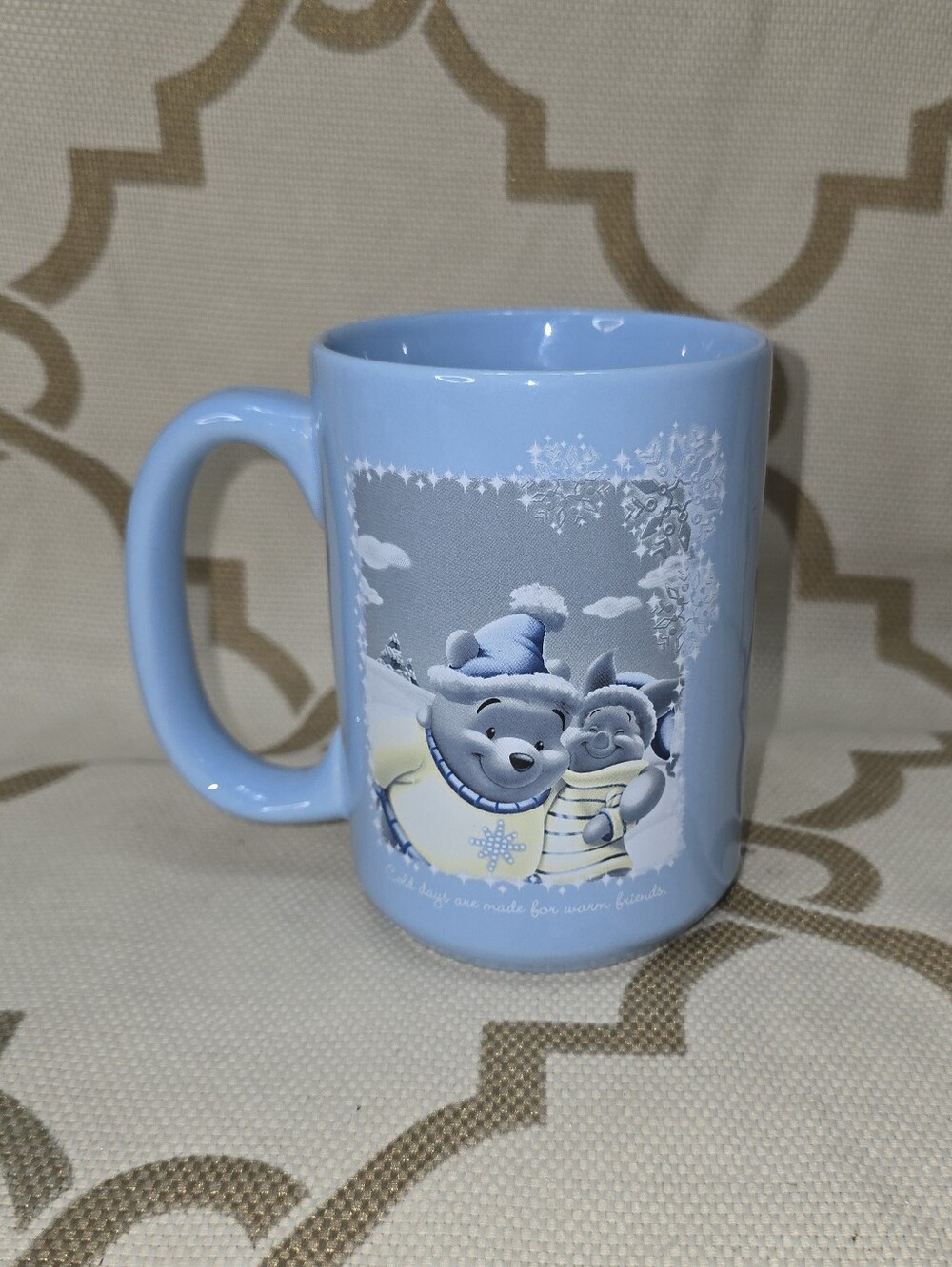 Disney Store Winnie The Pooh & Piglet Coffee Mug Friends 2003 Vintage 12 oz New
